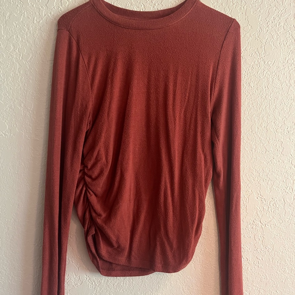 Madewell Rust Long Sleeve Top